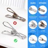 Baoswi 28 Pcs Clothespins for Hanging Clothes, Metal Stainless Steel