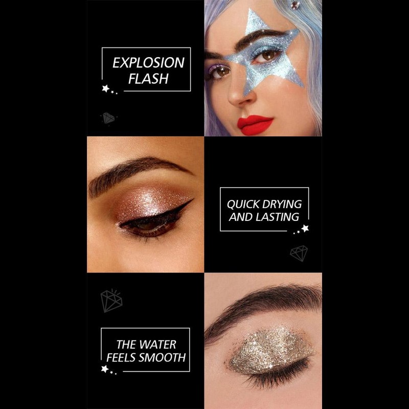 10 Colors Liquid Glitter Eyeshadow Shiny Glitter Liquid Eyeshadow Makeup