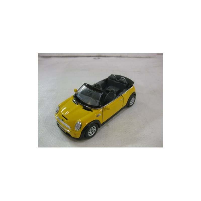 Mini Cooper S Convertible In Yellow Diecast 1:28 Scale By