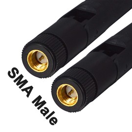 WiFi 6 / 5G Router Antennas, Dual Band 5GHz 8dBi High-Gain MIMO SMA Male (Inner pin) Omni Antennas (2-Pack) for Routers, Gateways, WiFi Cards, Security Cameras, Kaunosta