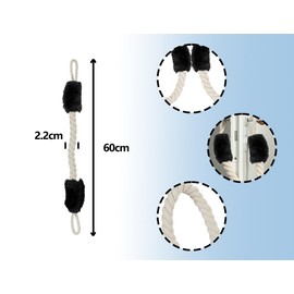 ZoeTekway Cotton Door Stop Latch Black Door Cord Clamp Protection for Doors Pet and Children Finger Protection