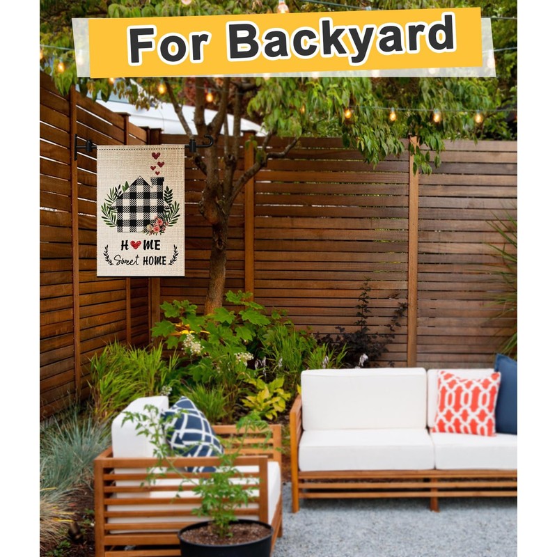 Koutemie Wall Garden Flag Stand Holder Pole with Stoppers for