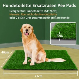 Artificial Grass Dog Toilet Puppy Training Dog Toilet Replacement Lawn Pack of 2 Reusable Puppy Toilet Grass Pee Pads for Elderly, Small, Large Dogs