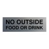 Basic No Outside Food or Drink Door / Wall Sign