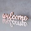levandeo Lettering Welcome L31 cm Pastel Pink Wooden Table Decoration