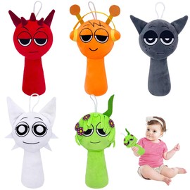 Philoctes Sprunki Cuddly Toy, Set of 5 Sprunki Plush, Sprunki Plush Toys, Sprunki Plush Toy, Sprunki Figures Doll, Sprunki Plushie Dolls, for Children and Adults