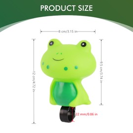 XMHBG Cute Frog Bike Bell - Loud & Clear Bicycle Handlebar Bell with Animal Design with Loud Crisp Clear Sound for Bike Accessories Decoration(Easy Installation)