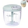 Taoluwin Manual Chopper, Garlic Chopper with Stainless Steel Blades, Garlic