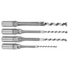 4pcs Square Hole Drill Bits 1/4 5/16 3/8 1/2 Wood