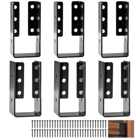 6PCS Concealed Joist Hangers, Btowin VCF Outdoor Trim Concealed Flanges, Heavy Duty Steel Powder Coated Concealed Mount Joist Hangers Framing Brackets for 2"x4" Beam Swing Handrail Fence