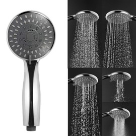 Fine Bubble Shower Head, Universal, Silver, Bath Goods, Water Saving Shower, Chrome Plating, Durable, Water Saving, Increased Pressure, Easy Installation, Water Saving, Adjustable, Lightweight, Ultra Fine Water Flow, Bath Supplies, Shower, Hand Stop, Mic