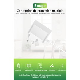 Burnnove Baby Monitor Charger DC 5V Adapter Baby Monitor Video Camera Charger for Screen Camera