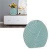 Leaves Pattern Ceramic Vase Nordic Style Dark Green Flat Leaf