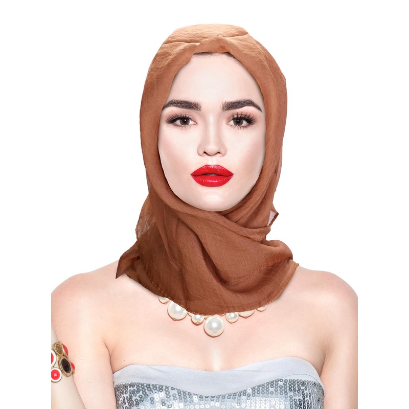 SATINIOR Chiffon Scarf Women Square Handkerchief Lightweight Satin Ribbon Scarf
