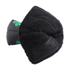 Putter Cover Clover Golf Headcover Blade Cover, Pu Four Leaf Accessory for Activity (Black)