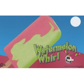 Watermelon Whirl Novelty Ice Cream Truck Sticker Decal 8"x5" Blue Bunny