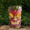 qzzwbbtc Tiki Head Solar Statue Light for Garden Decor and