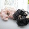 Stylish Fashion Seersucker Griptok Hair Clip Shark Clip 8cm Bamboo Pink 10ea