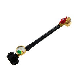 Lemfema Propane Refill Adapter with Tank Gauge and Shut Off Control Valve - Fits 1LB. Type1 Tanks for Camping Grill