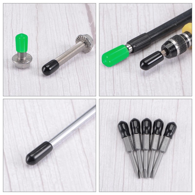 sourcing map 50pcs 8mm Rubber End Caps Cover PVC Vinyl