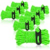 COM-FOUR® 8x Guy rope for camping, reflective in green -