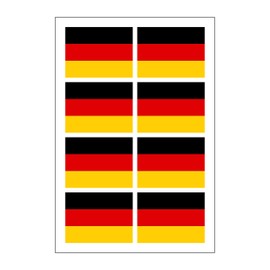Generisch Set of 8 Germany Flag Stickers | Sticker Germany Car Sticker