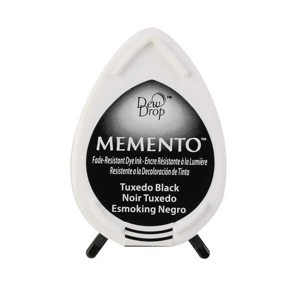 Tsukineko Memento Dew Drop Fade Resistant Inkpad of All Kinds, Tuxedo Black