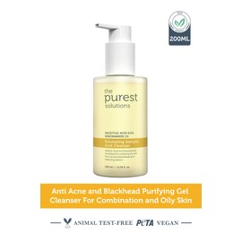 The Purest Solutions Exfoliating Salicylic Acid Cleanser Facial Cleanser (0.5% Salicylic Acid & 1% Niacinamide) - For Oily/Combination Skin - Reduces Pimples and Acne Prone - Vegan (6.76 fl. oz)
