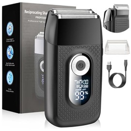 2 en 1 Afeitadora Eléctrica para Hombre, Resistente al Agua, Fácil de Limpiar, Afeitadora de Precisión Recargable por USB, LED con 3 Ajustes de Velocidad, Afeitadora Doméstica para Hombres
