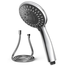 VOXON Shower Head Water Saving Shower Head with 5 Jet Types Hand Shower with Hose