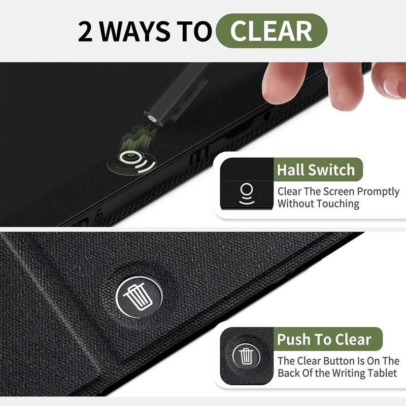 LCD Writing Tablet for Adults: 9.5 inch with Leather Case