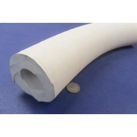 Unbranded Gum Rubber Tubing, 45 Shore A, Tan, 3.0" x 1 1/2" x 3/4" Wall x 2 Ft Length