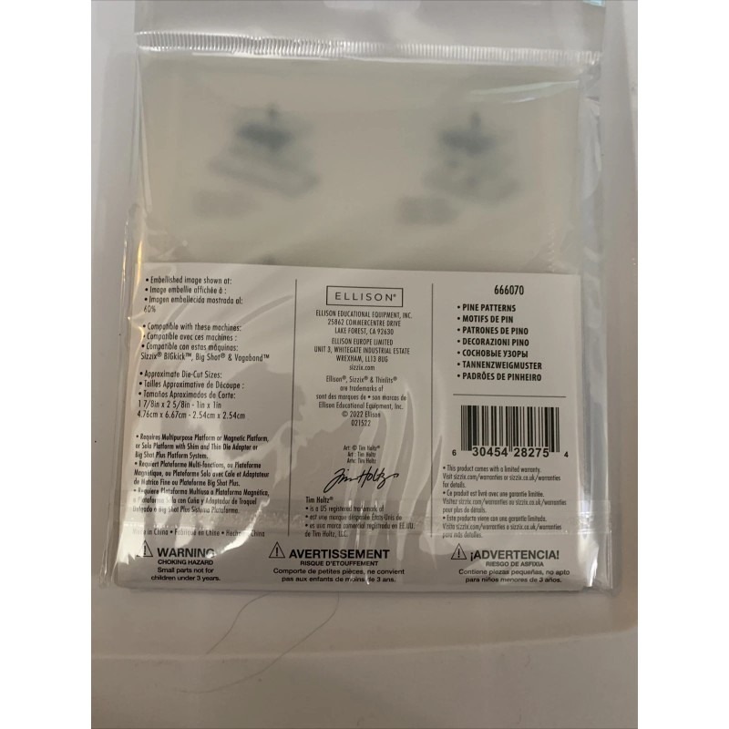 Sizzix Thinlits Die Set - Pine Patterns, 666070 by: Tim