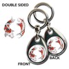 KAZMUGZ KOI CARP KEYRING. Heavy quality metal gift keyring. Double