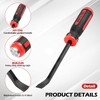 TOOLEAGUE Utility 3Pcs Pry Bar Set,8",12",18"Mechanic Hand Tools with Thicker