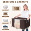 BALEINE 3 Pack Clothes Storage Bags, 24 Gallon Storage Containers