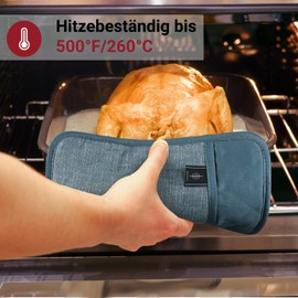 BONTHEE Pot Holder Cotton Pot Mat Heat Resistant Large Non-Slip Pot Holder for Cooking Baking Kitchen Accessories - Set of 2 - Blue