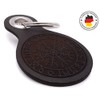 Samunshi® Leather Keyring with Engraving with Various Motifs Gifts Made