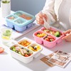 MCHERRY 3Pack Snack Boxes with Compartments, Stackable Bento Boxes for