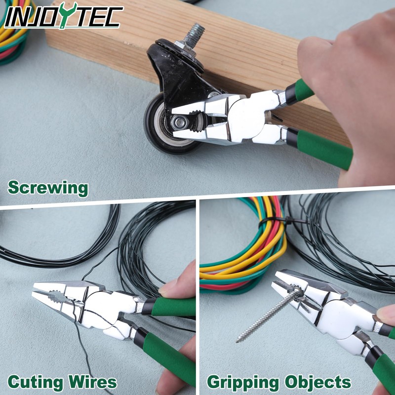 INJOYTEC 6 Inch Pliers Tool Wire Cutting Radio Pliers Wire