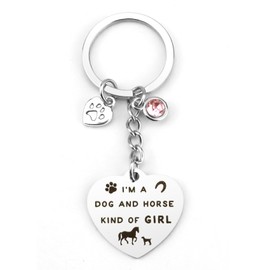 Bluckincle Dog Gifts For Women Funny Horse Keyring Valentine Gifts for Kids Daughter Gifts Dog Horse Lovers Gifts For Girls Dog Mum Gifts Equestrian Gifts Horse Riding Keychain For Women Girl Friend