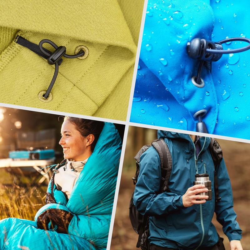 PATIKIL Plastic Cord Lock, 10 Pack Single Hole Spring Toggle