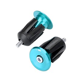 Handlebar End Caps Bicycle Handlebar End Plugs Caps Aluminium Alloy Handlebar Plug for Mountain Bike Road Bike Handlebar (Blue)