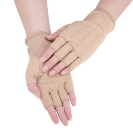 TINAYAUE Half Finger Sun UV Protection Gloves Non-Slip Fingerless Cycling Golf Gloves Outdoor Sunblock Gloves Breathable Elastic Sunscreen Gloves for Training Running Biking Driving