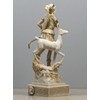 Griechische römische Göttin Artemis Diana Alabaster Statue Skulptur Figur bunt