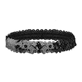 W WIDMANN MILANO Party Fashion Widmann - Pailletten Stirnband, Damen, 20er Jahre, Accessoire, Kostüm, Karneval, Mottoparty