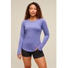 4-Pack: Womens Long Sleeve Athletic Tops with Thumb Holes –