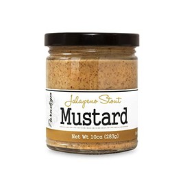 Paradigm Foodworks Jalapeno Stout Mustard, 10 oz - Condiment for Meat, Sandwiches, Vegetables, & More - Made with Premium Ingredients, No Artificial Ingredients & Flavors