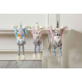 Mud Pie Easter Dangle Arm Gnome, Spring Has Sprung, 15" x 4"