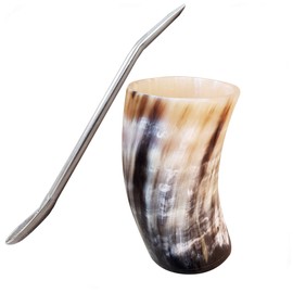 Gaucho Bruno - Terere Starter Kit | mit Guampa Cup | Edelstahl Bombilla | paraguayischen Stil | Perfekt für Tereré